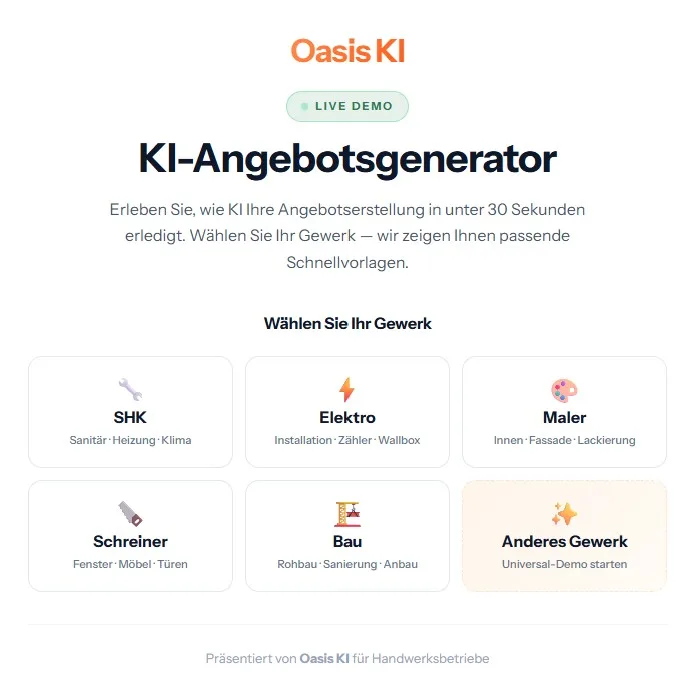 KI-Angebotsgenerator Demo